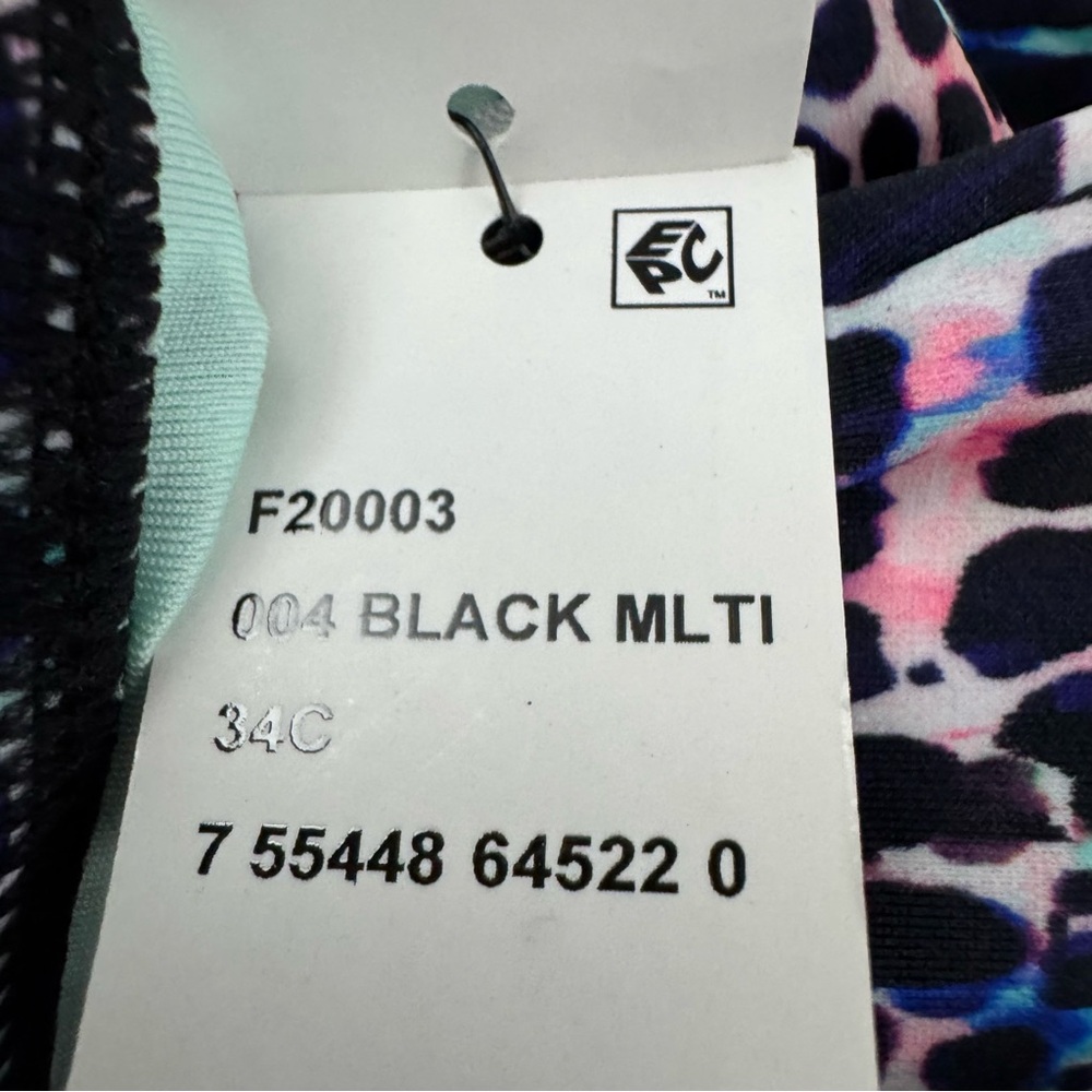 NWT Sundazed Wrap Bikini Top 34C Underwire Animal Print Swim - Picture 8 of 9